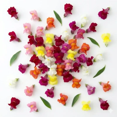 Fleurs comestibles du muflier.